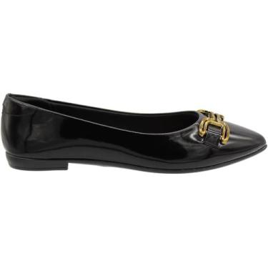 Imagem de Sapatilha Beira Rio Fresh Neo Adorno Metalizado Feminino, Preto, 38