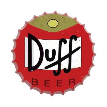 Imagem de Placa Redonda De Metal Vintage Com Tampa De Garrafa De Vinho Ou Cervej