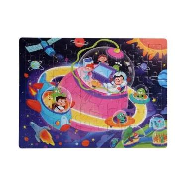 Imagem de Quebra-Cabeça 3D De Madeira Colorido 60PCS Brinquedo Educativo De Anim