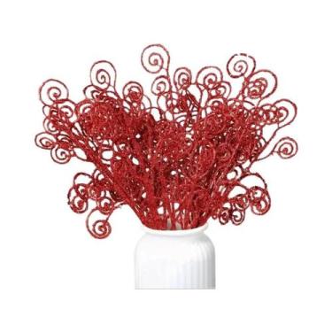 Imagem de Decoração De Árvore De Natal Com Galhos De Frutas Cintilantes E Encara