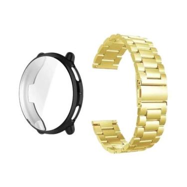 Imagem de Pulseira De Aço Inoxidável Amazfit Active 2 Com Protetor De Tela TPU A