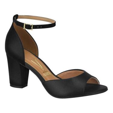 Imagem de Sandália Feminina Salto Quadrado Pelica Preto Vizzano 6262.406, 37