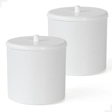 Imagem de Kit 2 Lixeiras Branco Banheiro Cozinha Multiuso 6 Litros - Valen Decor