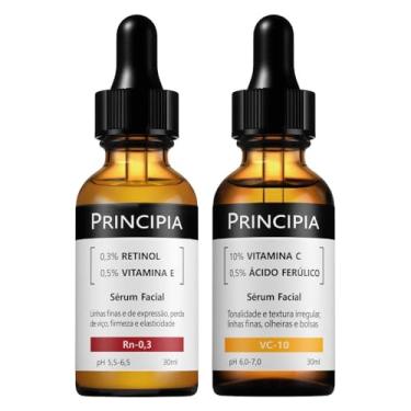 Imagem de Principia Kit Skincare Tratamento facial, Sérum Retinol 0,3% + Vitamina E - Rn-0,3 + Sérum Vitamina C-10