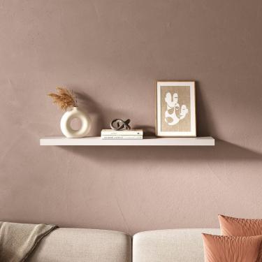 Imagem de Prateleira Suspensa para Parede Suporte Invisível 90x17cm Tamburato Branco