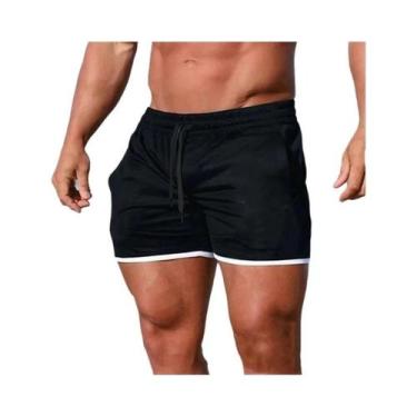 Imagem de Shorts Esportivos Masculinos Em Malha Respirável Para Verão, Fitness, 