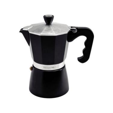Imagem de Cafeteira Expresso Italiana Tramontina em Alumínio Preto com Cabo em N