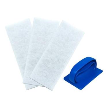 Imagem de 1 Suporte Lt Manual Bralimpia Com 3 Fibra Branca De 26cm