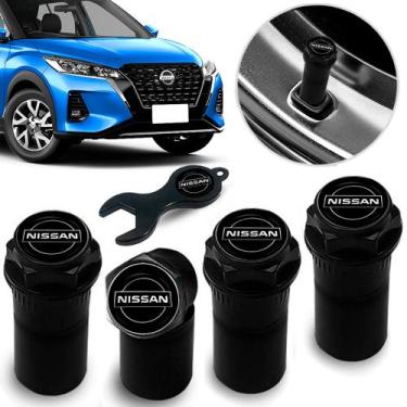Imagem de Tampa Bico Válvula Antifurto Pneu Nissan Kicks Versa Tiida - GFM