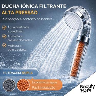 Imagem de Ducha Chuveiro Iônica Alta Pressão Com Filtragem Iônica Cromoterapia B