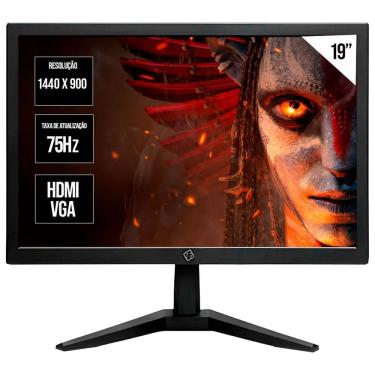 Imagem de Monitor LED Tronos 19", Resolução 1440x900, 75Hz, HDMI, VGA e VESA, Bivolt, Preto - TRS-HK19WY