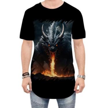 Imagem de Camiseta Longline Leviathan Infernal Fogo 3, P