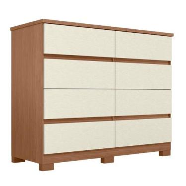 Imagem de Cômoda 8 Gavetas Apolo - SANTOS ANDIRA, Madeirado / Areia