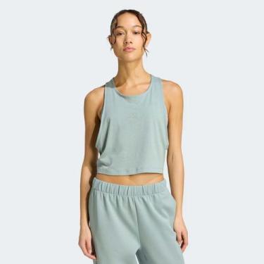Imagem de Regata Cropped Adidas Motion Feminina Verde, M