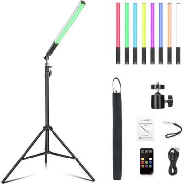 Imagem de Bastão Luz Led 10w Q508a Rgb Bicolor Controle Remoto + Tripé - Luxceo