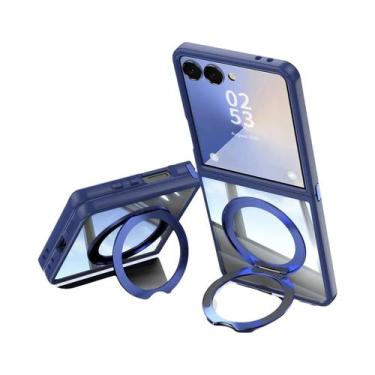 Imagem de TPU PC Transparente 360 graus Capa De Telefone Com Suporte Magnético G