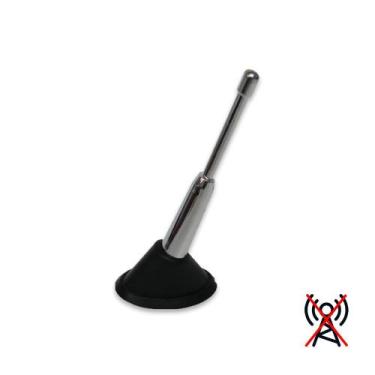 Imagem de Antena Haste Curta Decorativa Cromada Para Teto de Carro Veículo Unive