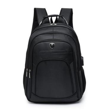 Imagem de Mochila Executiva Masculina Centurion Preta Resistente Reforçada Noteb