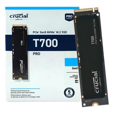 Imagem de SSD M.2 4TB Crucial T700 Pro Nvme PCie Gen 5x4 Leitura 12400Mbs Gravaç