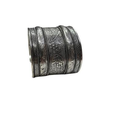 Imagem de Bracelete Metal Prateada Indiana - Loja da Índia