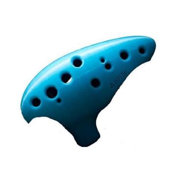 Imagem de Flauta Azul Zelda Ocarina Of Time 12 Furos Som Perfeito - SNS3D