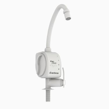 Imagem de Torneira de Bancada Elétrica Enerclean Alavanca de Mesa Bica Alta 4800W 110V Branco Enerbras