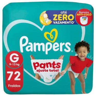 Imagem de Kit 3 Fralda Pampers Pants Ajuste Total Tamanho G com 72 Unidades