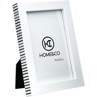 Imagem de Porta Retratos Maddie Plástico Branco Decorativo 10x15cm - HOME&CO