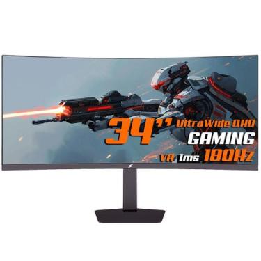 Imagem de Monitor Gamer SuperFrame Enterprise, 34 Pol, Curvo, UltraWide Quad HD,