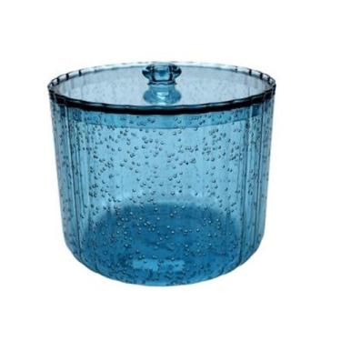 Imagem de Balde De Gelo Em Acrílico Bolha Azul Escuro 16.5Cm - Entrecasa