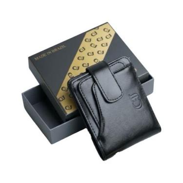 Imagem de Carteira Masculina em Couro cor Preto com Porta Cartão - Rafano Collec
