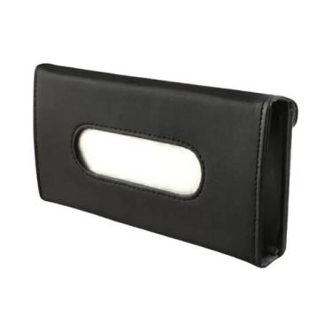 Imagem de Caixa De Lenços De Couro PU Para Carro, Suporte Para Visor Solar, Deco