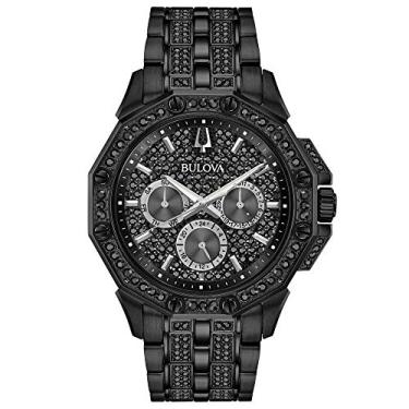 Imagem de Bulova Relógio masculino Crystal Octava, Octava de cristal, Quartzo de cristal, aço inoxidável preto