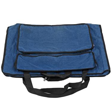 Imagem de Bolsa para bloco de desenho, bolsa para prancheta de desenho mais durável, vários bolsos macios para carregar arte para carregar de esboço(azul)