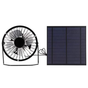 Imagem de Ventilador movido a energia solar, ventilador de resfriamento de 5 W com mini painel solar, conjunto de painel solar para estufa, casas de cães, trailers, trailers