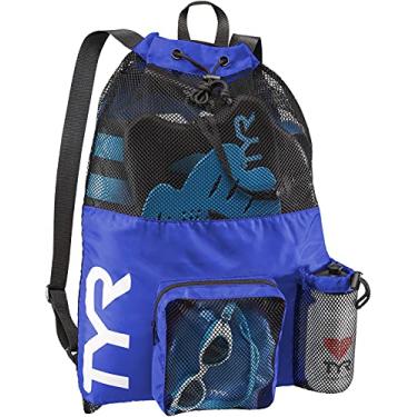 Imagem de TYR, Mochila Big Mesh Mummy para natação, academia e treino, Azul royal, Único