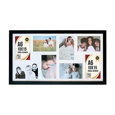 Imagem de Quadro Painel Multifotos 8 fotos 10x15 Paspatur Cartão e Vidro Comum