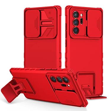 Imagem de Caso de volta Caixa de kickstand de silicone Compatível para o Samsung Galaxy Note 20 Uitra, [3 Ways Stand] Capa protetora (Color : Red)