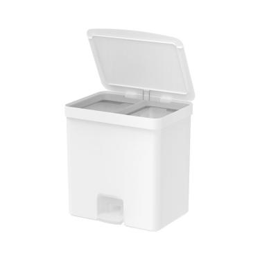 Imagem de Lixeira De Pedal Trium 20 Litros Com Duplo Compartimento Ou