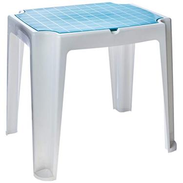 Imagem de Mesa Plástica Infantil Versa com Tampa de Plástico, Tramontina, Branca/Azul