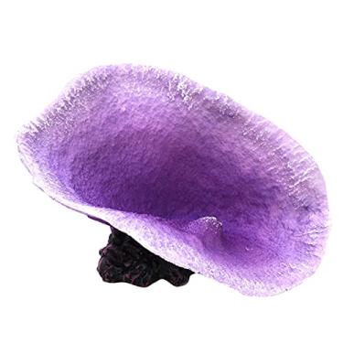 Imagem de PetPhindU Decoração de aquário decoração de tanque de peixes resina roxo coral imitação de algas marinhas coral recife tanque de peixes ornamento coral artificial para paisagismo de peixes