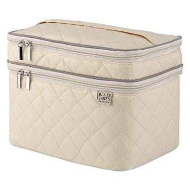 Imagem de Ellis James Designs – Bolsa grande para maquiagem feminina – Bolsa para maquiagem em creme para mulheres – Bolsa para cosméticos de viagem – Estojo de maquiagem para mulheres, bolsa organizadora de maquiagem, bolsa de viagem para mulheres