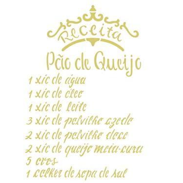 Imagem de Stencil de Acetato para Pintura OPA 20X25 2287 Receita Pão de Queijo