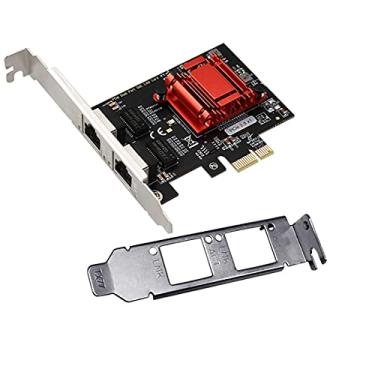 Imagem de Placa de rede PCIe Gigabit de porta dupla, adaptador Ethernet PCI Express de 1000 m com placa de rede LAN Intel 82575/82576 de duas portas para suporte PXE para Windows/Windows