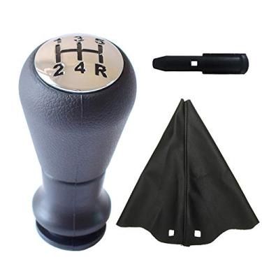Imagem de Cabeça de botão de câmbio de 5 velocidades + capa de polaina para Peugeot 206 207 307 308 3008 406 605 para Citroen C2 C3 C4 para Saxo Xsara Berlingo