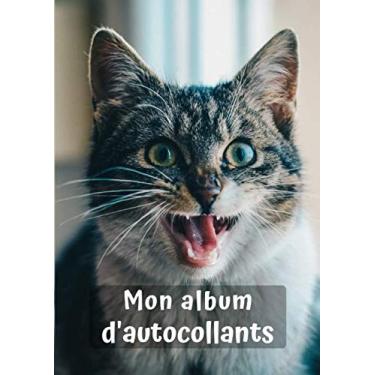Imagem de Mon album d'autocollants: Chat No. 3 | Pour les enfants | 30 Pages | Blanc | Pas de Papier Silicone | Idée de Cadeau