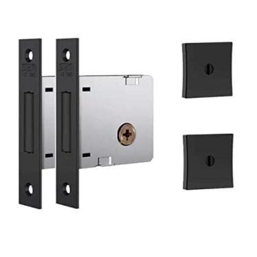 Imagem de Fechadura Trava Auxiliar Stam 1004 Par Rq1 Tetra Preto