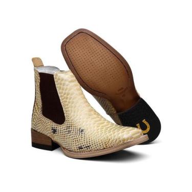 Imagem de Bota Texana Cano Curto Anaconda Areia Enjoy - Turuna Boots