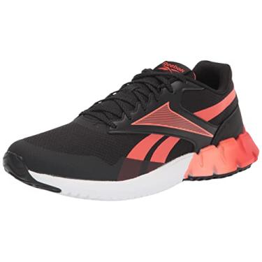 Imagem de Reebok Tênis de corrida masculino Ztaur, Preto/vermelho dinâmico/branco, 40