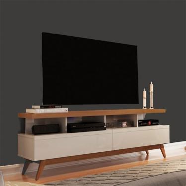 Imagem de Rack Vivare I Off White e Freijó 160 cm